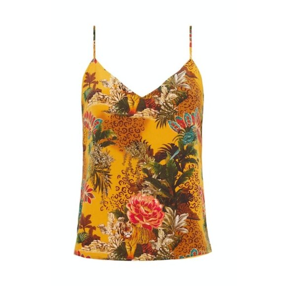 L'Agence Jane silk Top in Tiger Floral size XS NWOT - Picture 2 of 8